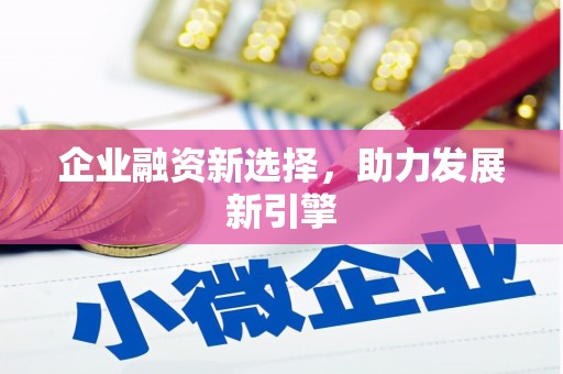 平武企业融资新选择，助力发展新引擎