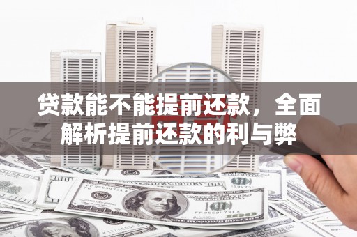 平武贷款能不能提前还款，全面解析提前还款的利与弊