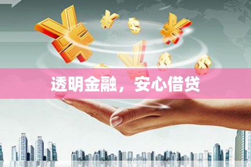 平武透明金融，安心借贷