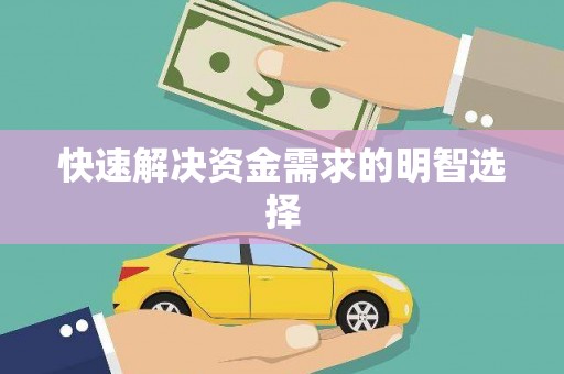 平武快速解决资金需求的明智选择